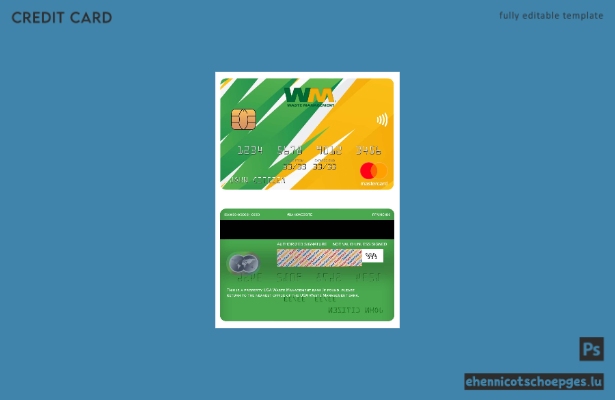 USA Waste Management Bank Mastercard Beispielvorschau